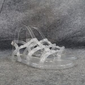 Steve Madden Shoes Womens 5 Sandals Jelly Casual Slingback Glitter Studs Flats